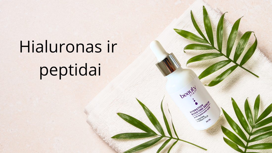 Peptidai ir hialuronas: būtini ingredientai nuo 30-ies