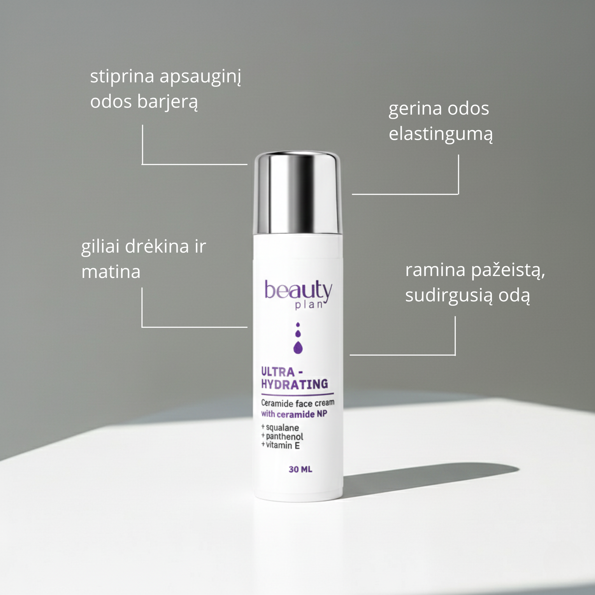 Beauty Plan drėkinamasis kremas – produkto pakuotė